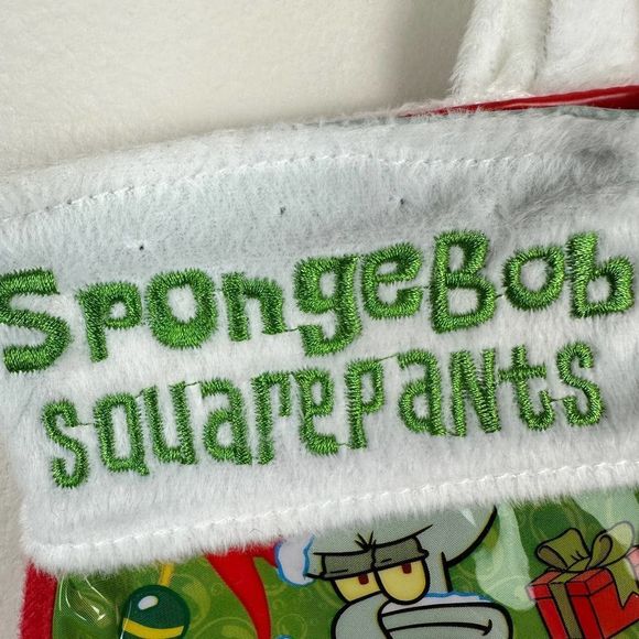 Y2K SpongeBob 2005 Christmas Stocking Plastic Small Rare - Picture 4 of 5